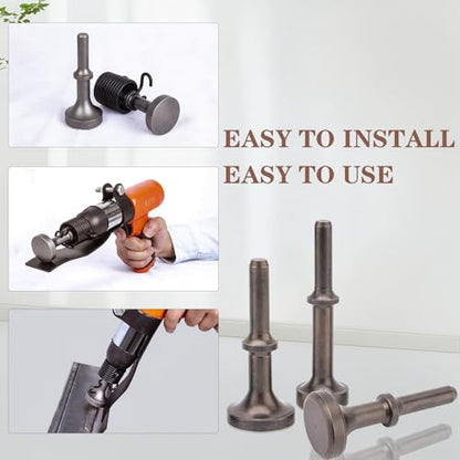 Air Hammer Bits Set, Air Hammer Smoothing Bit Set, 0.401 Air Hammer Bits, Pneumatic Hammer Bits, Extended Length Pneumatic Chisel Bits with Spring by HOOTO(5Pcs)