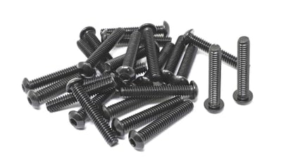 iexcell 25 Pcs 1/4-20 x 1-1/2" Stainless Steel 304 Hex Socket Button Head Cap Screws Bolts, Black Oxide Finish, with Hex Key Spanner - size: 1/4-20 x 1-1/2"