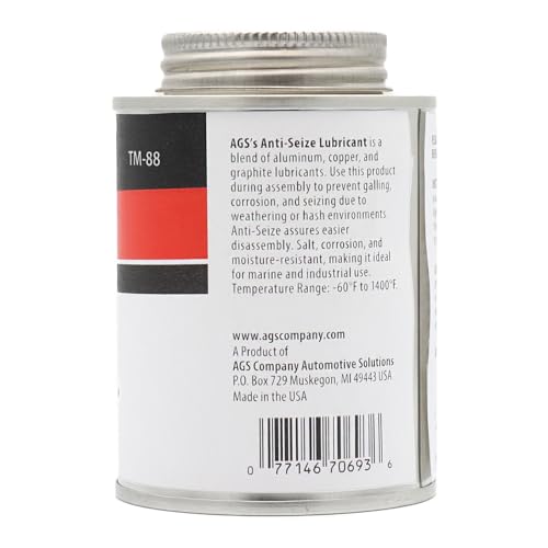 AGS Automotive Solutions Brush Top Can Thread-Magic Anti-Seize Lubricant for Bolts and Screws, 8 Ounces - size: 8oz