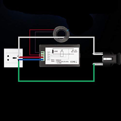 HiLetgo Digital Multimeter AC 80-260V 100A PZEM-061 LCD Display Digital Current Voltage Power Energy Multimeter Ammeter Voltmeter with Current Transformer CT - style: AC 80-260V 100A