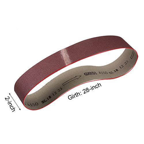 uxcell 2 x 27 Inch Sanding Belt 150 Grit Sand Belts for Belt Sander 5pcs - style: 150 Grit