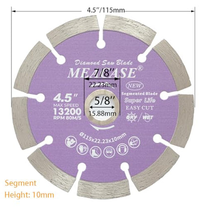 4-1/2 inch General Purpose Segmented Diamond Saw Blade for Concrete Masonry Brick Block Stone - style: 4.5''