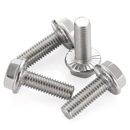 5/16-18 x 3/4" Flange Hex Head Bolts, Stainless Steel 304, Fully Threaded, 25 PCS - color: Silver, size: 5/16-18 x 3/4"