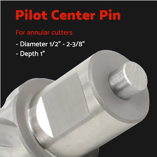 S&F STEAD & FAST Pilot Pin 1/4" x 3", 2-Pc for Annular Cutter - size: Pilot Pin for Annular Cutter, 1/4" x 3"