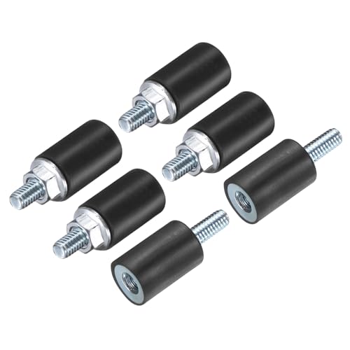 uxcell 6pcs M4x10mm Rubber Isolator Mounts with Studs 10x15mm - size: VD-D10*H15, M4*10