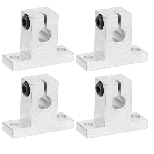PATIKIL SK8 Aluminum Linear Motion Rod Rail Clamping Guide Support, 4 Pcs for 8mm Dia Shaft - size: SK8