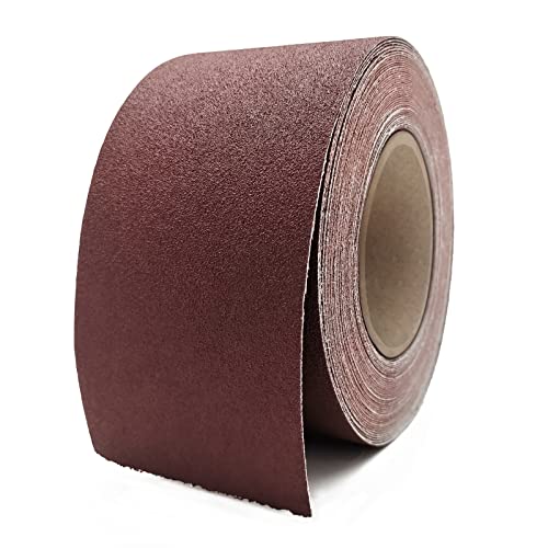 180 Grit Sandpaper Roll, 3 Inch x 49 Feet Emery Cloth Roll Aluminum Oxide Abrasive Paper Roll Continuous Sandpaper for Metalworking, Woodworker, Furniture Repair, Sanding Automotive Plumbing - size: 180 Grit