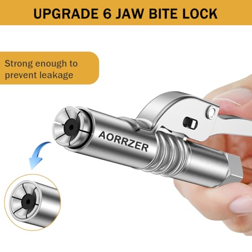 Grease Gun Coupler 2 PCS, Strong Lock-on Greases Gun Couplers - size: 2 PCS