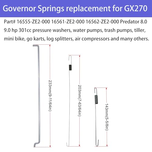 Strongthium 70PCS GX160 GCV160 Governor Throttle Return Springs Linkage Kit - size: 70 PCS