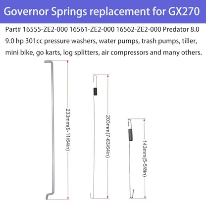 Strongthium 70PCS GX160 GCV160 Governor Throttle Return Springs Linkage Kit - size: 70 PCS