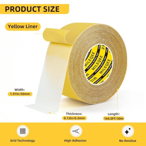 High Tack Double Sided Tape Heavy Duty Grid Mesh Stick,2" x 164FT - size: 1 Pack, 2" x 164FT