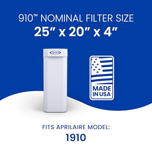 AprilAire 910 Replacement Filter for AprilAire Whole House Air Purifiers - MERV 11, Clean Air & Dust, 25x20x4 Air Filter (Pack of 1) - style: Healthy Air 11