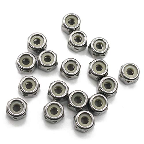 FULLERKREG #8-32 Nylon Insert Hex Lock Nut, 18-8 Stainless Steel - size: 8-32 (100 Pack)
