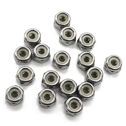 FULLERKREG #8-32 Nylon Insert Hex Lock Nut, 18-8 Stainless Steel - size: 8-32 (100 Pack)