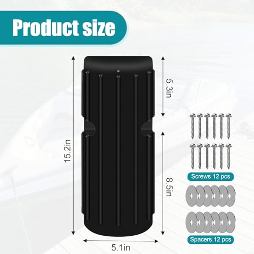 Dock Bumper Fender, Inflatable Protection - Heavy Duty Boat Dock Bumpers, Protect Docks & Ships from Damage Caused collisions - color: 2 Pack-Black