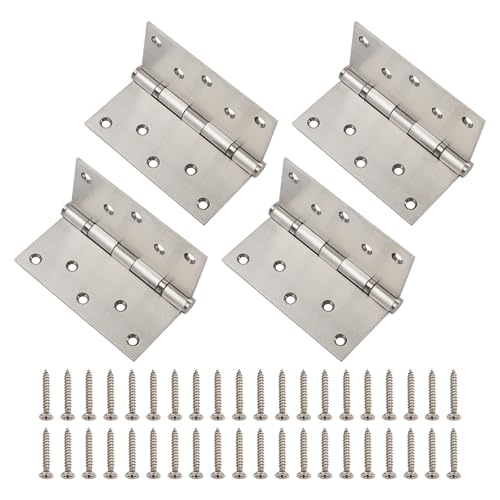 4 Pcs 5 Inch Heavy Duty Door Hinges 5x5 Stainless Steel Ball Bearing - size: 4 Pcs