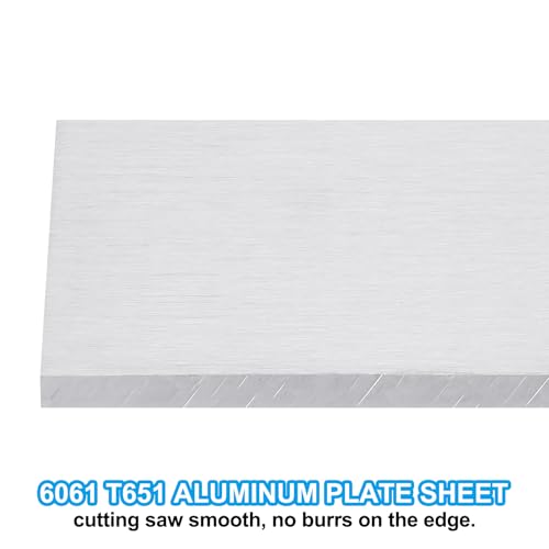 PATIKIL 6061 T651 Aluminum Sheet Metal 4 x 12 x 1/4(0.236") Inch 3Pcs Flat Plain Aluminum Plate Covered Stock with Protective Film, Heat Rectangle 6MM for Lndustry Crafting - size: 4" x 12" x 1/4"