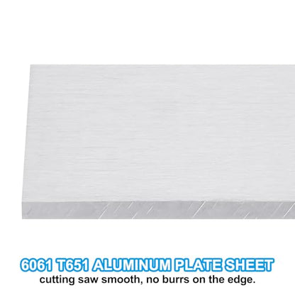 PATIKIL 6061 T651 Aluminum Sheet Metal 4 x 12 x 1/4(0.236") Inch 3Pcs Flat Plain Aluminum Plate Covered Stock with Protective Film, Heat Rectangle 6MM for Lndustry Crafting - size: 4" x 12" x 1/4"