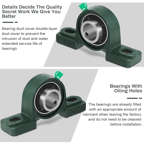 Gisafai 4 Pcs UCP205-16 Pillow Block Bearing with 1" Bore - style: UCP205-16