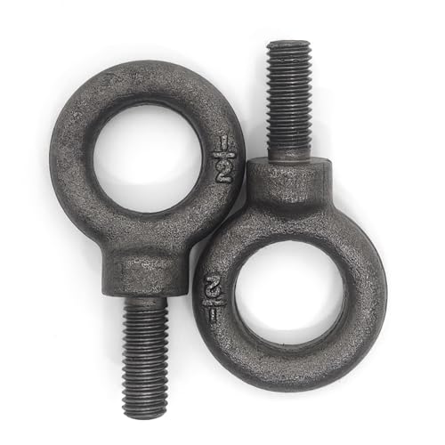 Lifting Shoulder Eye Bolt 1/2"-13 X 1-1/2", 2 Pcs, Industrial Grade Heavy Duty Forged Steel for Truck Tractor Bucket Use As Towing&Pulling Point - size: 1/2”-13*1-1/2