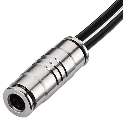 Utah Pneumatic 1/4" OD Push to Connect Brass Straight Union Fitting(5 Pack)