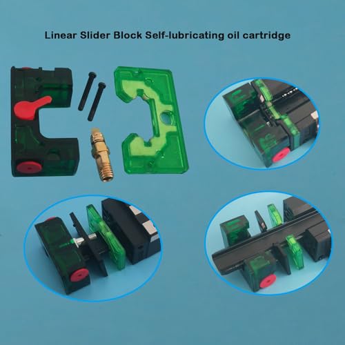 2pcs 25mm HG25 Flange Bearing Slider Block with 2pcs E2 Oil Box Self-Lubricating Slider Assembly for Guideway Rail as CNC Kit Part Replacement - size: HGW25 Block With E2 oil box