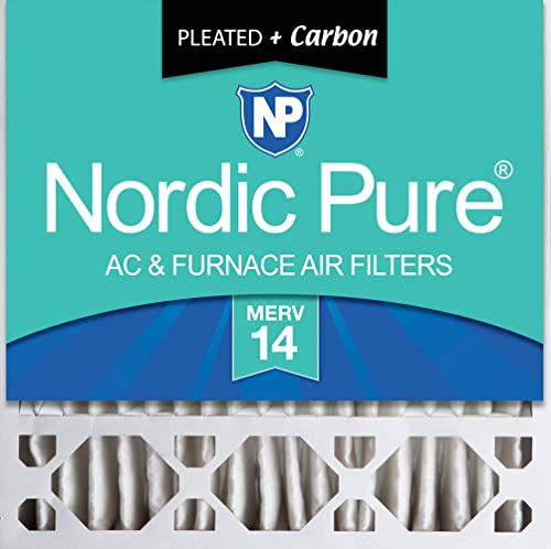 Nordic Pure 20x20x5 Pleated MERV 14 Plus Carbon Air Filters 1 Pack - style: MERV 14 + Carbon