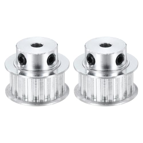 MECCANIXITY 2 Pcs Aluminium Timing Pulley, XL 15 Teeth 6.35mm Bore Synchronous Wheel Timing Belt Pulley 5.08mm Pitch 11mm Slot Width for Belt, CNC Machine, 3D Printer - size: 6.35x5.08x11mm