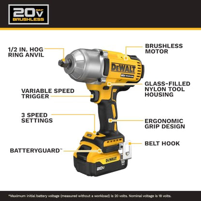 DEWALT 20V MAX Cordless Impact Wrench (DCF900P1)