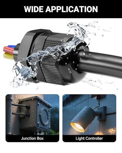 VCELINK Cable Gland Kit Nylon Waterproof, 50pcs IP68 Cord Grip Connectors - size: 50pcs KIT Adjustable 4-25mm