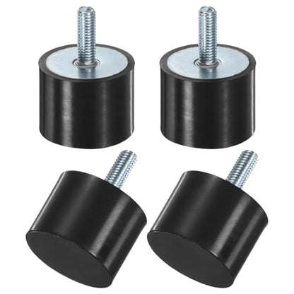 M METERXITY 4Pcs Rubber Mounts D40mmxH30mm Cylindrical M8x23mm Studs - size: M8 x 23mm, 40mm x 30mm