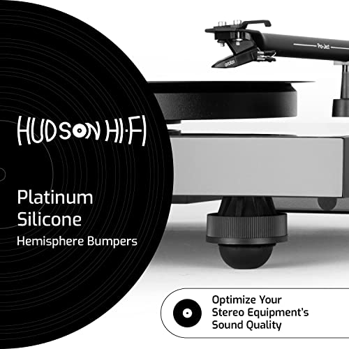 Hudson Hi-Fi 1.25" Platinum Silicone Hemisphere Bumper, Non-Skid Isolation Feet with Adhesive - 20 Duro - 8 Pack - size: 1.25" Hemisphere - 8 Pack