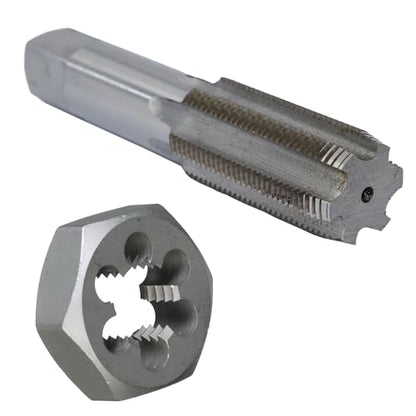 Drill America POUTH1-3/8-6 1-3/8"-6 UNC Tap and Die Kit, HSS Plug Tap and Carbon Hex Die - size: 1-3/8"-6, style: Tap and Hex Die