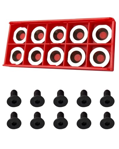 10Pcs 16mm Round Carbide Inserts Indexable Replacement Cutters Inserts - size: 16mm
