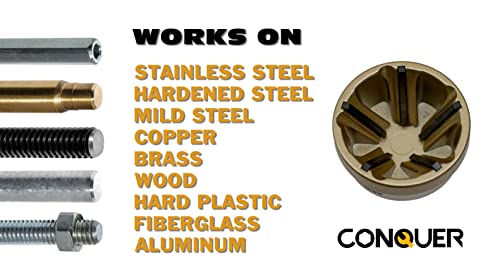 CONQUER Deburring External Chamfer Tool, Tungsten Blade, Fits 1/2"-1 3/8" - size: PREMIUM TUNGSTEN Blade 1/2"-1 3/8"(13mm-35mm)