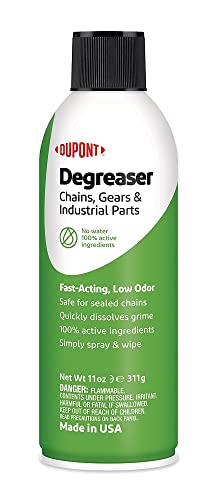 DuPont Motorcycle Chain Cleaner & Lubricant Bundle - Degreaser for Chains, 11 Oz & Teflon Chain-Saver Dry Lubricant, 11 Oz