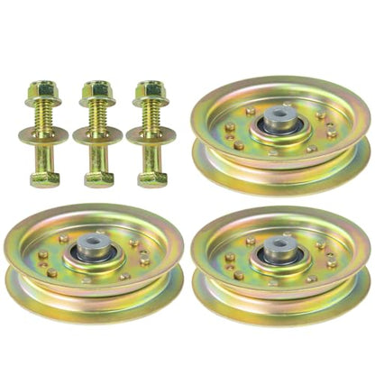 3 Pack 756-04129B Idler Pulley 4.25 for Cub Cadet 50" RZT 50 Deck - color: M3 3x756-04129B Yellow