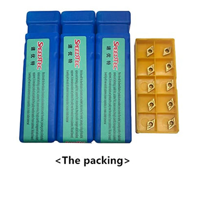 Mini Lathe Cutting Inserts DCMT21.51 Carbide Inserts with Boring Bar for Steel - color: 3pcs tool holders + dcmt21.51