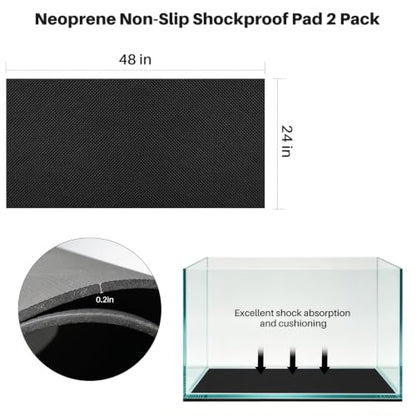2PCS 15x30in Aquarium Leveling Mat Waterproof Neoprene Fish Tank Mat - size: 15*30in