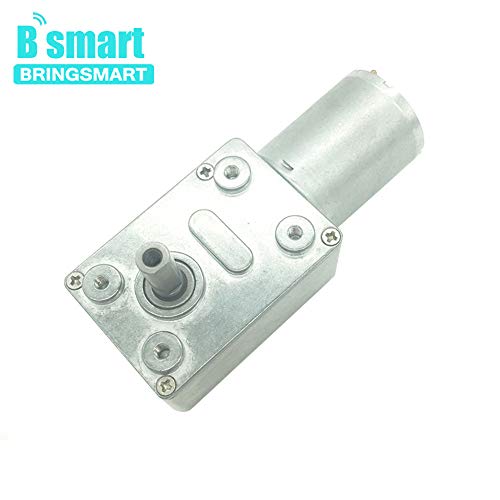BRINGSMART JGY-370 12V 90rpm DC Worm Gear Motor Self-Lock Electric Motor - size: 12V 90rpm