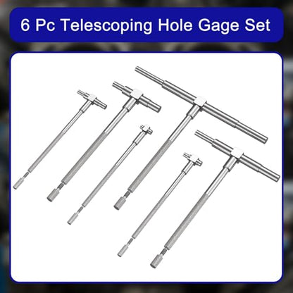 HDLNKAK 0-1" Outside Micrometer + 6 Pack Telescoping Gage Set + Digital Vernier Caliper (Green), 6 Inch Caliper Tool for House, Alloy Precision Micrometer, Machinist Toolhold/DIY,
