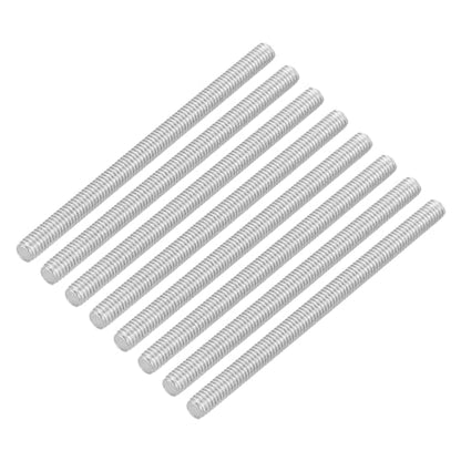 uxcell 8Pcs Fully Threaded Rod, M3 x 45mm 304 Stainless Steel Right Hand Thread Bar Studs M3-0.5 Thread Pitch for Furniture Machinery Assembly - size: M3 x 45mm