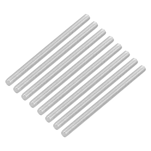 uxcell 8Pcs Fully Threaded Rod, M3 x 45mm 304 Stainless Steel Right Hand Thread Bar Studs M3-0.5 Thread Pitch for Furniture Machinery Assembly - size: M3 x 45mm
