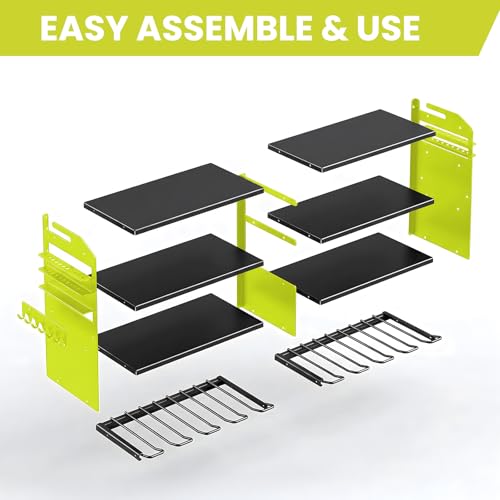 Large Power Tool Organizer Wall Mount - color: Green