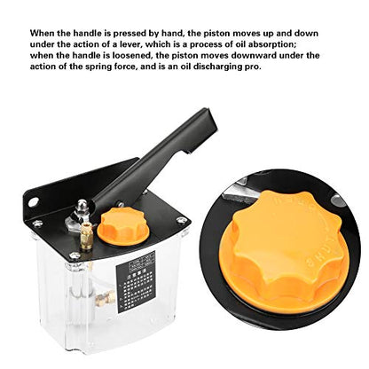 650CC 4mm -5R Manual Lubricating Oil Pump Right Hand Operated Lubrication Oiler for CNC Punching Lathe Cutting Milling Machine