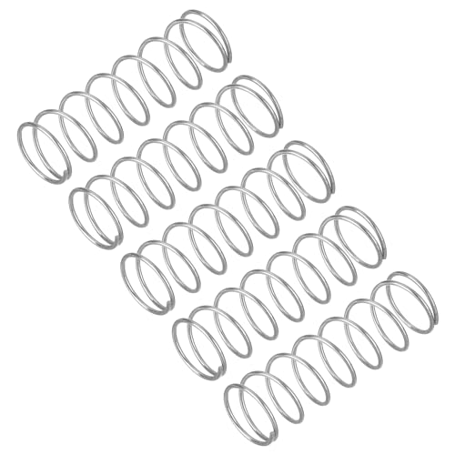 uxcell 5Pcs Compression Spring, Wire Diameter 0.035", OD 0.51", Free Length 1.38" 304 Stainless Steel Coil Mechanical Compressed Spring, Silver - size: 0.035" x 0.51" x 1.38"
