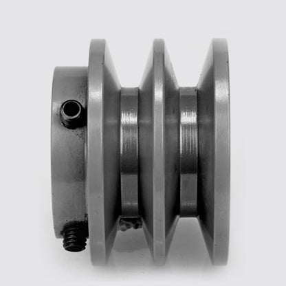 2BK45 1" Cast Iron Sheave Pulley for Dual Belt V-Belt Size 5L, B OD : 4.5" Double Grooves Pulley ID: 1" 2BK451