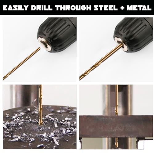 Narwhal 3/4 in Cobalt Drill Bits - 3 Pack - M35 Cobalt, 135 Split Point - Ideal for Metal, Stainless Steel, Cast Iron & More - size: 3/4 in
