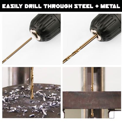 Narwhal 3/4 in Cobalt Drill Bits - 3 Pack - M35 Cobalt, 135 Split Point - Ideal for Metal, Stainless Steel, Cast Iron & More - size: 3/4 in
