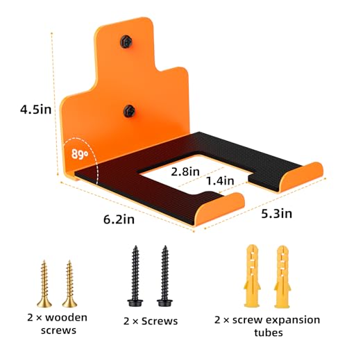 Wall-Mounted Weed Wacker Hanger, Garage Tool Organizer, 1 Pack Orange - color: orange 1 Pack